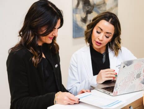 Yoo Direct Health clinician discussing lab work with a patient