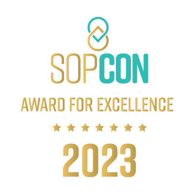 SOPCON Award for Excellence 2023 badge