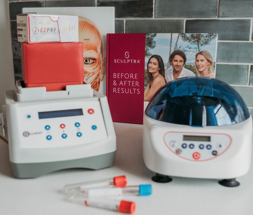 PRF and PRP processing equipment used for hair restoration at Yoo Direct Health