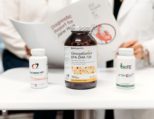 Supplements displayed during medical exam